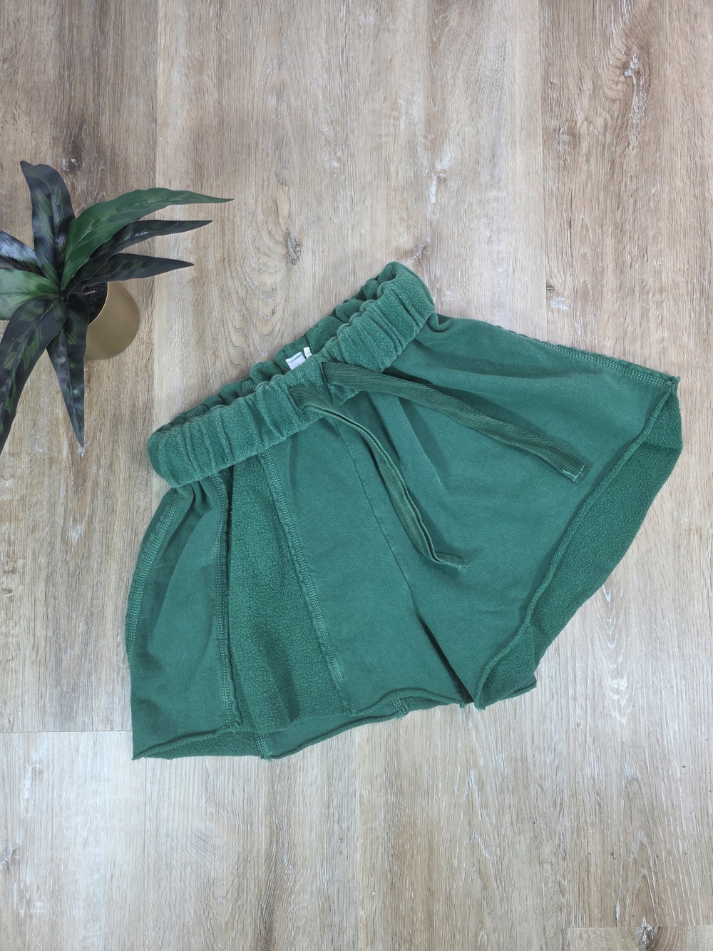 Urban Outfitters  - Out From Under Women’s Cozy Green Elastic-Waist Shorts - S